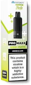 Hayati pro max refill pods h,bubba Lemon lime