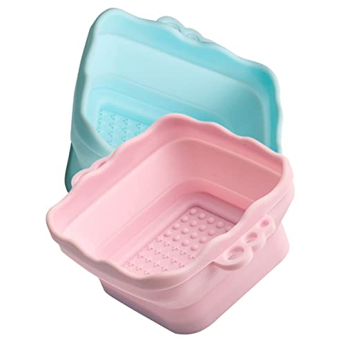 HAPINARY Makeup Brush Cleaning Bowl Set 2pcs Makeup Brush Cleaner Silicone Brush Cleaner Drying Net