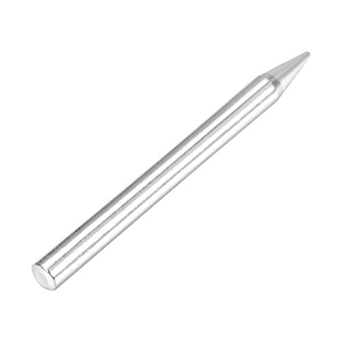 Image of uxcell 5.3x70mm Lead-free Soldering Iron Tip Replacement Solder Conical Tip Welding Equipment for Soldering Silver 60W 3pcs