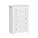 White Monterey 5 Drawer Chest
