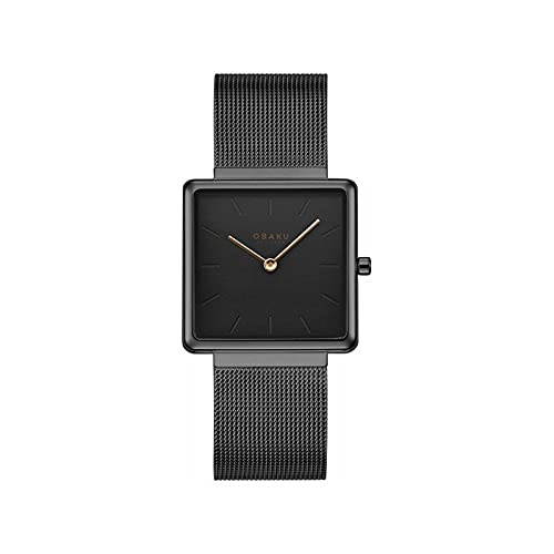 Obaku KVADRAT Analog Black Dial Womens Watch-V236LXBBMB (B095WQZX4L) Amazon Price History, Amazon Price Tracker