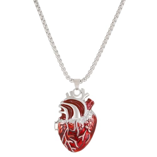Opiniones de Losiones que Puedes Comprar On-line. 45 LANWLOSI - Collar Anatómico de Corazón para Mujer, Corazón Roto en 3D, Collar de Anatomía Humana, Regalos