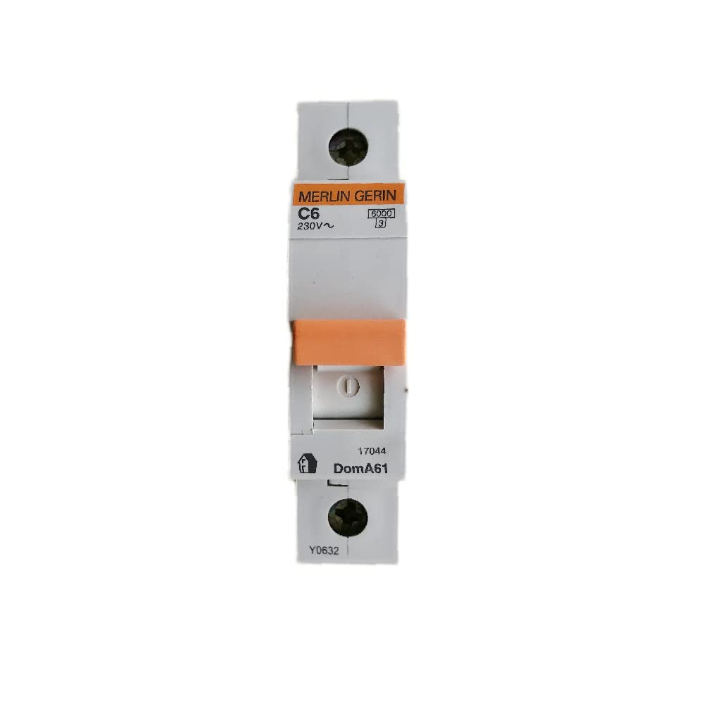 MERLIN GERIN - SP MCB Miniature Circuit Breakers 6A 6kA Type C Single Pole MCB By Schneider Electric
