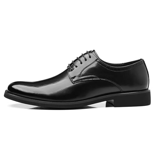 Men's Leather Lace Up Low Heel Dress Oxfords Comfort Breathable Non Slip Business Oxford Shoes Casual Daily Outdoor Work Shoes3