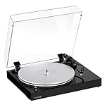 Fluance RT85N Reference High Fidelity Vinyl Turntable Record Player with Nagaoka MP-110 Cartridge, Acrylic Platter, Speed Control Motor High Mass MDF Wood Plinth Vibration Isolation Feet - Piano Black
