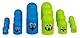 Tic Tac Toe, Hungriges Monster, inkl. 4 gelbe Stäbe, 9 grüne Monster & 9 Blaue Monster (je 3 Stück in S, M, L) in Geschenkverpackung