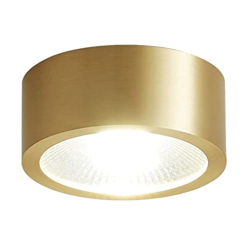 Plafonnier rond tout en cuivre 9W sans scintillement pour le confort visuel