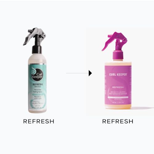 Image of Refresh Curl Refresher Spray for Curly Hair - Next Day Curl Activator and Volumizing Texture Mist with Himalayan Pink Salt, Aloe Vera and Calming Chamomile, Color Safe Formula, 3oz /90ml