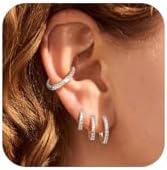 Silver Gold Hoop Earrings for Women Trendy Hypoallergenic Earrings Huggie Cartilage Hoop Earrings Piercing Jewelry for Women