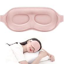 MZOO Luxury Sleep Mask for Back, Side Sleeper, Complete Light Blocking Sleeping Eye Mask Night Blindfold, 3D Zero Pressure & Spacious for Lash Extensions, Breathable Soft Eye Cover Flight Nap Travel