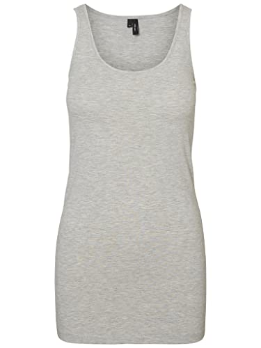 Vero Moda Femme Vmmaxi My Soft Long Tank Top Ga Noos D bardeur, Gris (Light Grey Mélange Light Grey Mélange), M EU