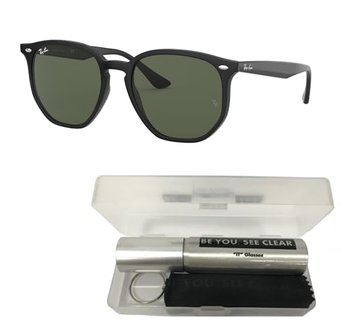 Ray-Ban RB4306 Sunglasses Bundle: RB 4306 601/71 Black Dark Green and Eyewear Cleaning Kit2