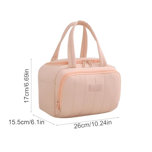 Image of SVH Reusable Thermal Lunch Carrier for Women & Kids | Insulated Lunch Tote with Front Zipper Pocket, Leak-Resistant Interior & Double Zipper Closure (Peach Blush)