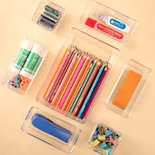 Storage Bins Plastic Drawer Organizer Trays, 25-Piece Set, Bathroom Vanity Storage Bins for Makeup, Kitchen, Office, Bed Room Drawer Tray 1