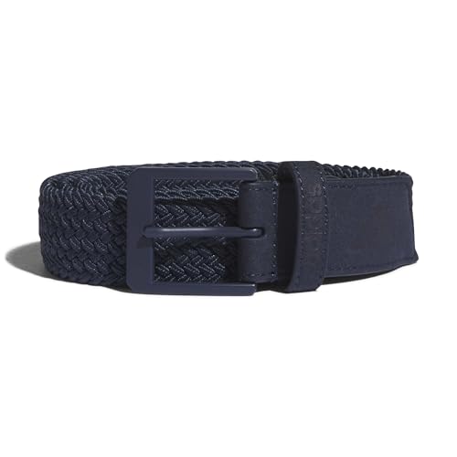 adidas Men's BRAIDED STRETCH BELT, collegiate navy, Medium/Large