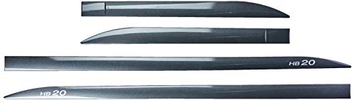 Jogo Frisos Laterais Slim, Flash Acessórios, HB20 Cinza - Titanium (04 Peças)