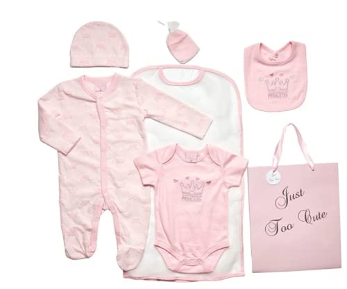 Layette « Princess » Ensemble de vêtements 5 pièces avec sac cadeau pour bébé fille 0-3 mois Cover