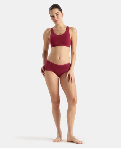 Image of Jockey 1809 Women's Full Coverage Micro Modal Elastane Stretch High Waist Full Brief with Exposed Waistband and Stay Fresh Treatment