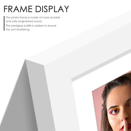 8.5x11 Double 5x7 Picture Frame Double Picture Frame Displays Two 5x7 inch Photos Available Horizontal Wall Mounting Display and Vertical White