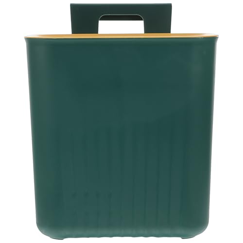 Caneca de basura colgante verde pequeña para cocina