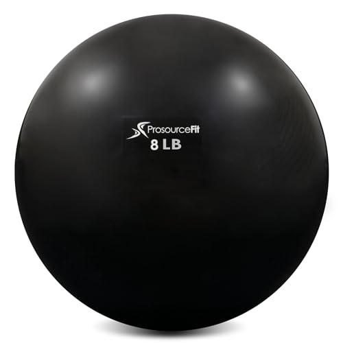 Image of ProsourceFit Weighted Toning Exercise Balls for Pilates, Yoga, Strength Training and Physical Therapy, 2 lb to 8 lb, Color Coded