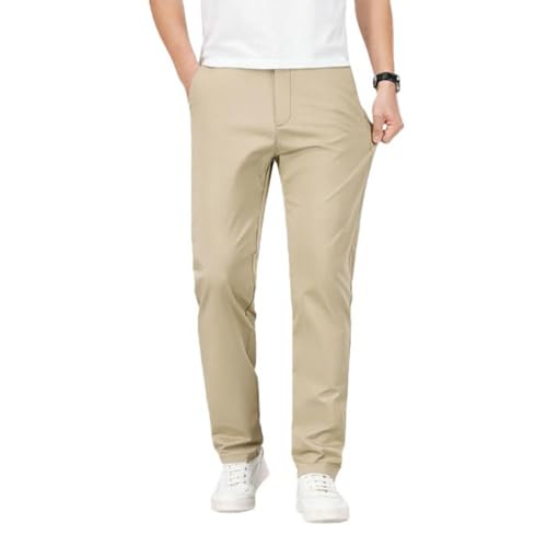Pantalon long décontracté et léger pour homme été en toile fluide