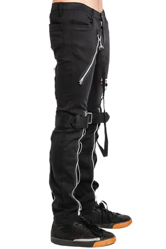Tripp Strap Zipper Bondage Pants [Black]4