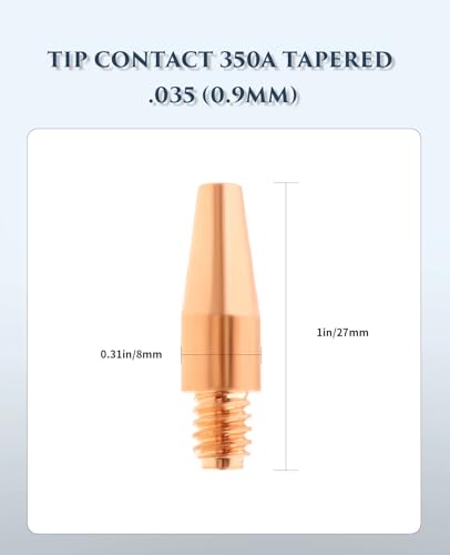 20PK MIG Welding KP2744-035T 0.035'' Tapered Contact Tips for Lincoln Magnum PRO 100L 175L 250L MIG Gun - Image 4