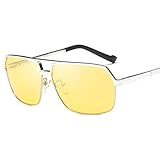MAT MATÉRIAUX ULTRA LÉGERS: Les lunettes de conduite de nuit sont faites de matériaux doux pour la peau et anti-allergiques. Les lunettes de vision nocturne sont non seulement idéales pour les conducteurs, mais également idéales pour les sports, la marche, la course, le cyclisme, la randonnée, la conduite, les voyages. Verre de conduite de nuit
