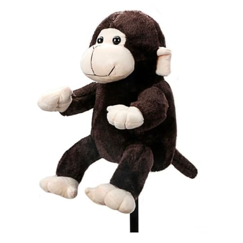 Couvre-tête de golf singe en peluche pour club driver de 14x14 pouces