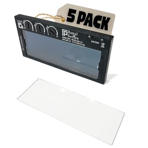 Image of Ridge Products 5 Pack Back Cover Clear Lens For Royal Series Adjustable Welding Lenses | May Fit Other Brands