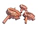 Guiros Percussion Instruments Wooden Frog wooden frog musical instrument 3 Pieces Set of 4 Inch Frog, 3 Inch Frog, and 2.25-2.75 Inch Frog Home Decor (Brown)