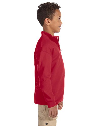 Jerzees Nublend Youth Quarter-Zip Cadet Collar Sweatshirt (White) (L)4