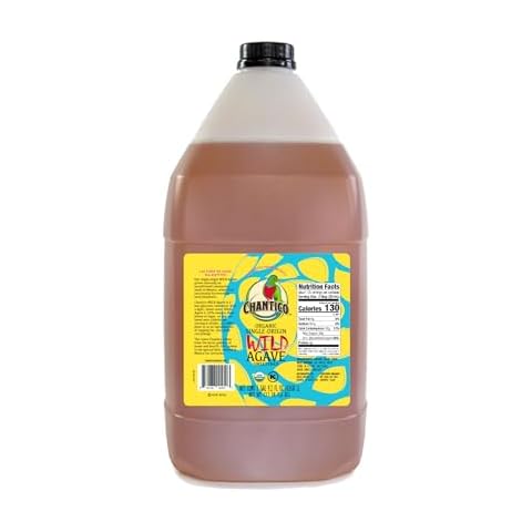 Chantico Agave Sweetener (Wild Agave, 1 Gallon Jug) Organic Natural Sugar Substitute with a Premium Food Taste - Stevia Alternative and Honey Replacement Cover