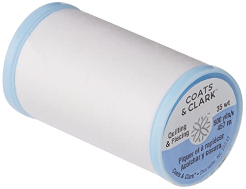 Hilo para acolchado y patchwork Coats algodón 500 yd blanco miniatura 1