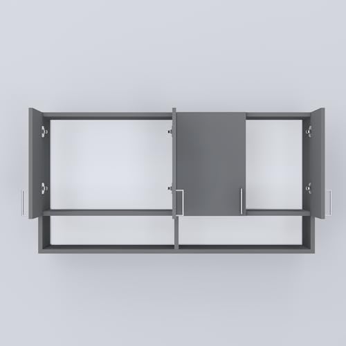 Image of SPECIALITY PANELS 4 Door Modular Wall Mounted Kitchen Cabinet with Organizer Shelf Space Saving Storage Unit Durable Engineered Wood Cupboard for Kitchen Living Room Utility Organizer Furniture