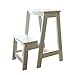 Solidna drewniana drabina stołek wielofunkcyjny składany stołek wejściowy ławka do butów biblioteka dom 2 stopnie stołek stojak na kwiaty (kolor: C) (D)