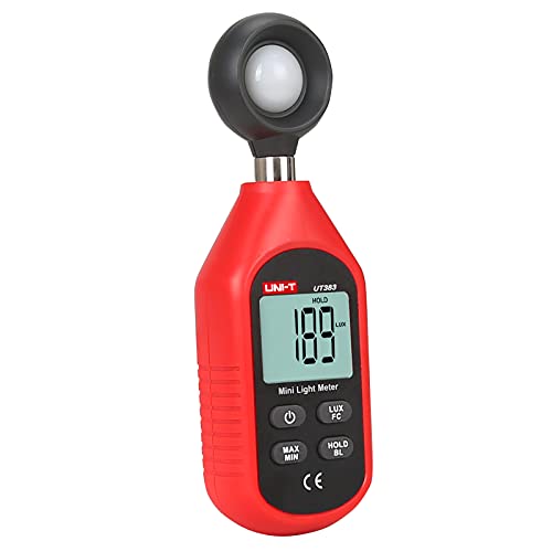 Uni-T Ut383 Light Meter Lux Meter Lumens Digital Illuminance Meter 0~199,900 Lux (0~18,500 Fc) Foot Candles Luxmeter For Film Photography Plants Photometer Lighting Intensity Brightness Measurement #TOP3
