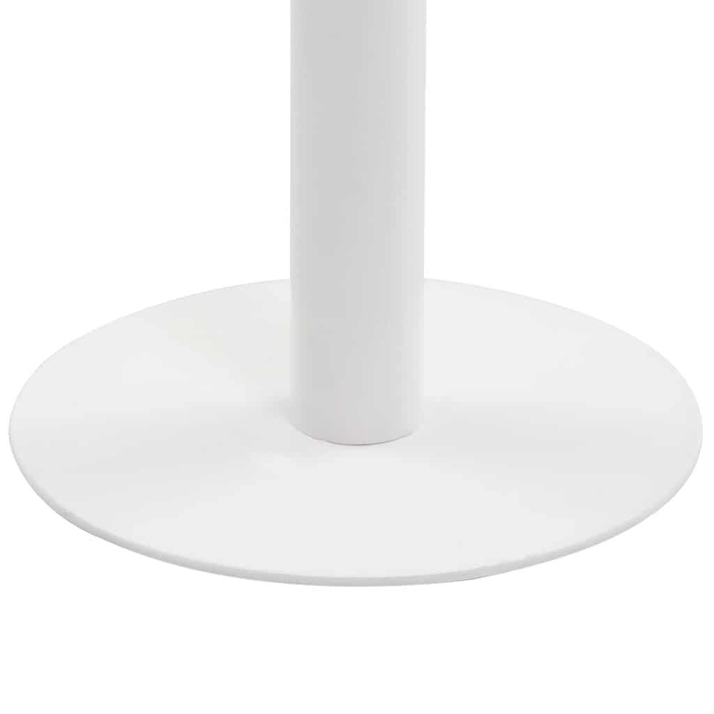 Bistrotisch Hellbraun 50x50 cm MDF, runder Tisch mit Holzmaserung, Kleiner Stehtisch für Zuhause, Restaurant, Cafe oder Bar, pflegeleicht mit feuchtem Tuch, stabiles Stahlbein