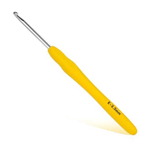Image of Crochet Hook, 3.5 mm Ergonomic Crochet Hook, Crochet Needles for Arthritic Hands, Knitting Needles with Soft Handle Beginners and Experienced Hobbyists (3.5 mm)