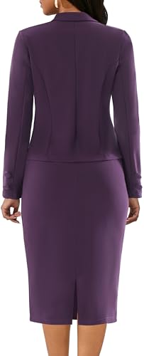 Women 2 Piece Business Suit Elegant Blazer Jacket and Skirt Sets Work Formal Office Clothes Suits2