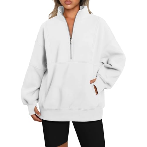 Sweat-shirt col montant WWricotta contre le froid avec poches zippées