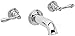 Newport Brass 3-2555 Ithaca Double Handle Tub Faucet with Metal Lever Handles, Polished Chrome
