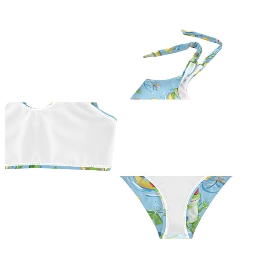 Wusikd Frogs Swimming Girls Swimsuits Two Piece Cute Swimwear Bikinis Set for for Girls Size 3T4