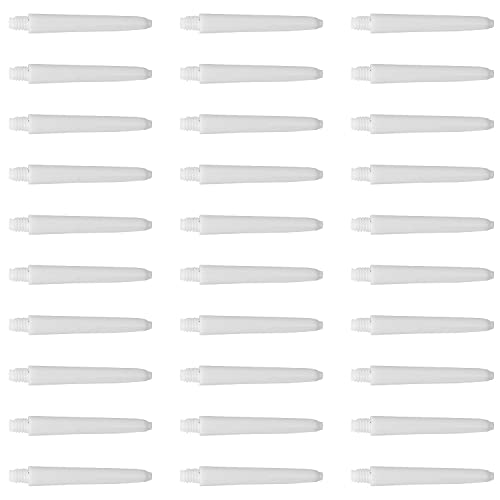 5 Colors Choose 10 Sets (30 Pieces) 2BA Nylon Shaft PC Shaft Dart Accessories Short Size 35mm (White)