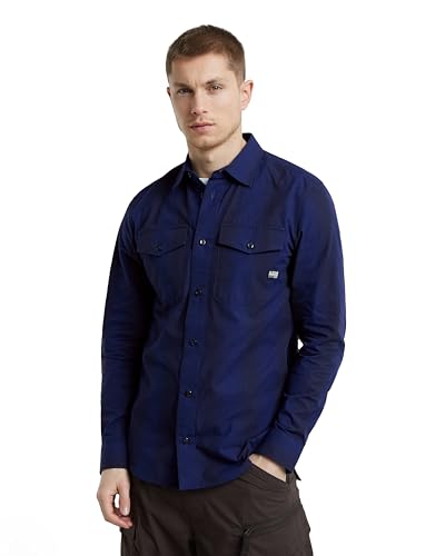 G-Star Para Hombre Camisa Marine Slim, Multicolor Dk Black Shadow Stripe D24963-D744-G712 , Xs G-Star Para Hombre Camisa Marine Slim, Multicolor Dk Black Shadow Stripe D24963-D744-G712 , Xs