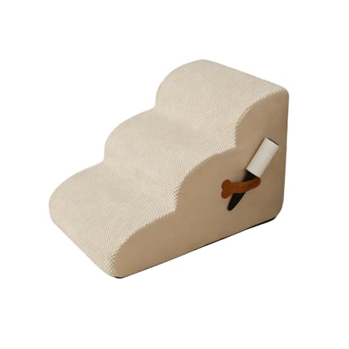 Escalones para perros de espuma con funda lavable y rampa para camas altas 2