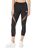 MISSION Women's Vapor Active Aerial Mid-Rise Crop Leggings, Moonless Night, Medium