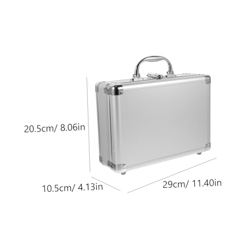 Aluminum Alloy Toolbox Portable Hard Storage Case Comfortable Grip Handle Impact-absorbing Interior for Safe Transport for Tools Equipment and Personal Items2