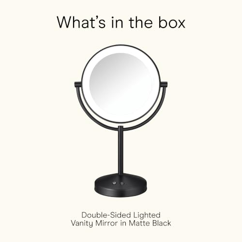 Conair LED Vanity Mirror, Double-Sided, 10x Maginification, Matte Black - image 8